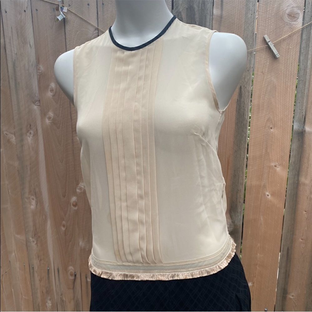 SANDRO HANAE CHIFFON MAXI DRESS BLK BLUSH Size 2 - Picture 8 of 16